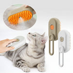 Electric deshedding brush with spray function for pets