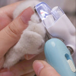 Cat nail clippers with built-in LED light