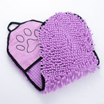 Soft chenille microfiber pet drying towel for dogs and cats